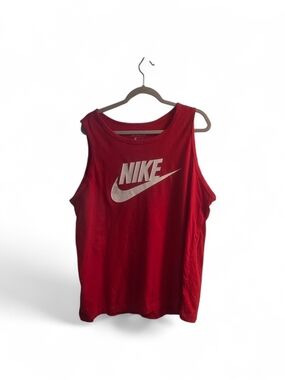 Nike Red Tank Top with White Logo